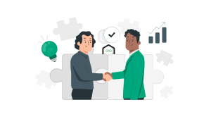 Dessin d'hommes qui se serrent la main