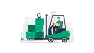 Dessin monte charge logistique