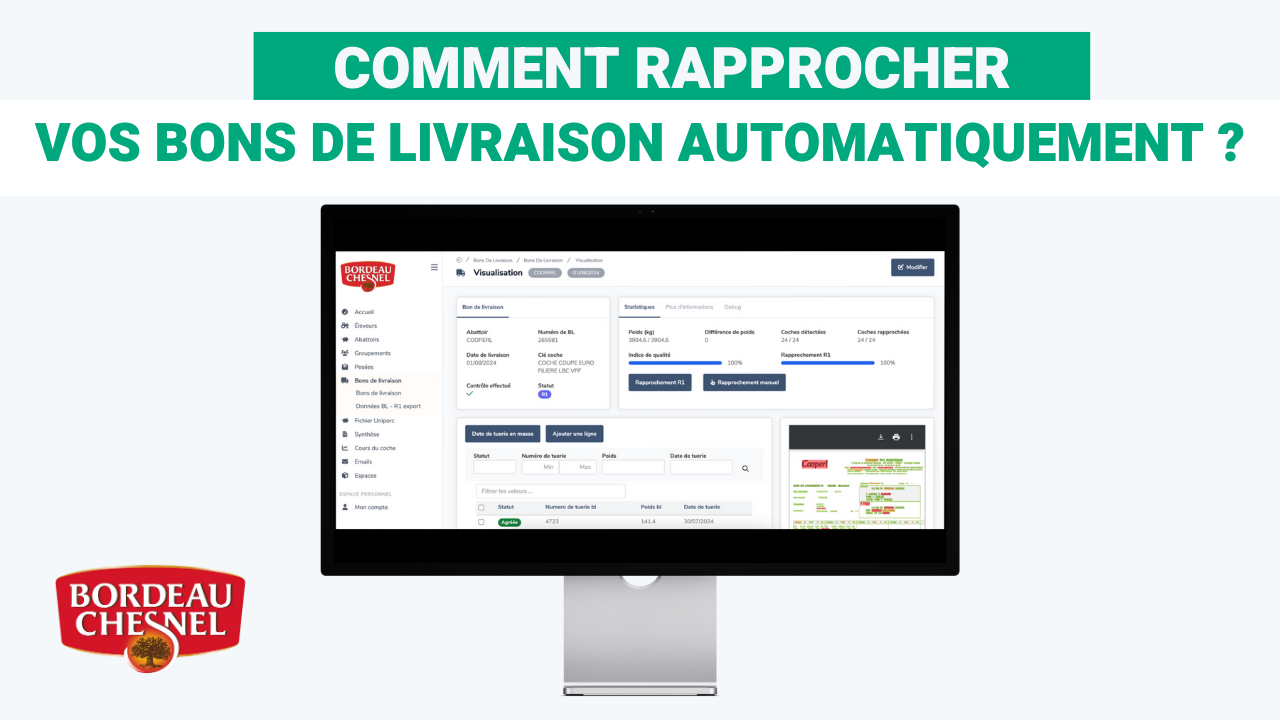 Logiciel de rapprochement de bons de livraison